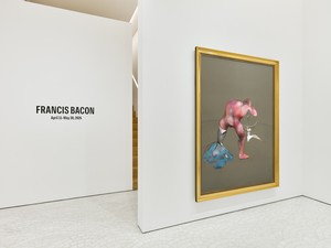 Installation view with Francis Bacon, Man at a Washbasin (1989–90). Artwork © The Estate of Francis Bacon. All rights reserved./DACS, London/ARS, New York 2026. Photo: Thomas Lannes