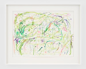 Helen Marden Frog Hop, 2025. Watercolor on paper, 22 ½ × 28 inches (57.2 × 71.1 cm) © 2026 Helen Marden/Artists Rights Society (ARS), New York. Photo: Maris Hutchinson