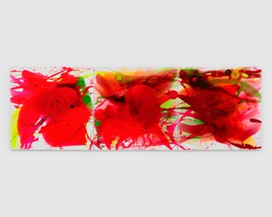 Helen Marden Summer Simmer, 2026. Resin, pigment, sea glass, shells, and organic material on canvas, in 3 parts, overall: 50 × 150 inches (127 × 381 cm) © 2026 Helen Marden/Artists Rights Society (ARS), New York. Photo: Maris Hutchinson