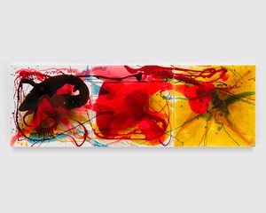 Helen Marden Sea Curl, 2025. Resin, pigment, glass, and shells on canvas, in 3 parts, overall: 50 × 150 inches (127 × 381 cm) © 2026 Helen Marden/Artists Rights Society (ARS), New York. Photo: Maris Hutchinson