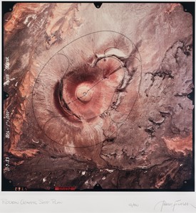 James Turrell Roden Crater Site Plan, 1983. Color carbon print, image: 24 ¼ × 24 ⅝ inches (62.2 × 62.5 cm), paper: 39 ⅜ × 29 ⅞ inches (100 × 75.9 cm), edition of 50 © James Turrell. Photo: Thomas Lannes