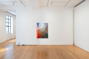 Installation view with Mary Weatherford, White Cloud Blue Sky (2025–26). Artwork © Mary Weatherford. Photo: Ringo Cheung