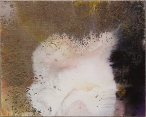 Mary Weatherford Cosmic Dust Cave, 2026. Flashe on linen, 24 × 30 inches (61 × 76.2 cm) © Mary Weatherford. Photo: Fredrik Nilsen Studio