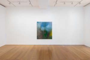 Installation view with Mary Weatherford, Sunshower (2025). Artwork © Mary Weatherford. Photo: Ringo Cheung
