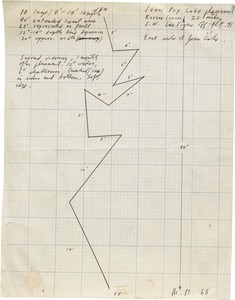 Michael Heizer Untitled, 1968. Ink on paper, 10 ⅞ × 8 ½ inches (27.5 × 21.6 cm) © Michael Heizer. Photo: Maris Hutchinson