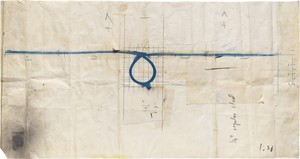 Michael Heizer Untitled, c. 1970. Ink and graphite on paper, 16 × 30 ¾ inches (40.6 × 78.1 cm) © Michael Heizer. Photo: Maris Hutchinson