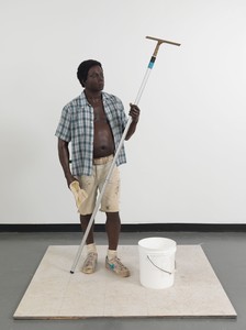 Duane Hanson Window Washer, 1984. Oil on bronze with mixed media, 90 × 60 × 60 inches (228.6 × 152.4 × 152.4 cm), 1 of 3 unique versions © 2026 Estate of Duane Hanson/Artists Rights Society (ARS), New York. Photo: Rob McKeever