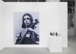 Installation view with Nam June Paik, TV Bra for Living Sculpture (1969). Artwork © Nam June Paik Estate. Photo: Jeon Byung Cheol