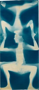 Robert Rauschenberg and Susan Weil Untitled, 1950. Cyanotype, 82 ½ × 36 ¼ inches (209.6 × 92.1 cm) © 2026 Robert Rauschenberg Foundation/Artists Rights Society (ARS), New York. Photo: Owen Conway