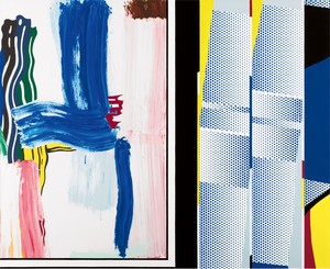 Roy Lichtenstein Paintings: Mirror, 1984. Acrylic, oil, and graphite pencil on canvas, 70 × 86 inches (177.8 × 218.4 cm) © Estate of Roy Lichtenstein. Photo: Owen Conway