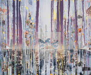 Sarah Sze Love Letter, 2026. Oil, acrylic, acrylic polymers, ink, Dibond, aluminum, and wood, 103 ¼ × 126 ½ inches (262.3 × 321.3 cm) © Sarah Sze. Photo: Maris Hutchinson