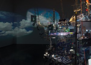 Installation view with Sarah Sze, Once in a Lifetime (2026). Artwork © Sarah Sze. Photo: Maris Hutchinson