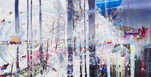 Sarah Sze Breathless, 2026. Oil, acrylic, acrylic polymers, ink, dibond, aluminum, and wood, 103 ¼ × 202 inches (262.3 × 513.1 cm) © Sarah Sze. Photo: Maris Hutchinson