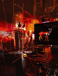 Installation view with Sarah Sze, Once in a Lifetime (2026). Artwork © Sarah Sze. Photo: Maris Hutchinson