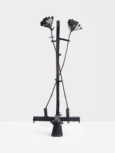 Sterling Ruby Bound Flowers. Couple. (9189), 2026. Bronze, 29 ¼ × 12 ⅛ × 11 ¾ inches (74.3 × 30.8 × 29.8 cm) © Sterling Ruby