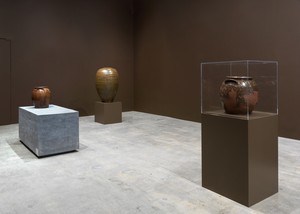 Installation view with work by Theaster Gates and David Drake. Artwork by Theaster Gates © Theaster Gates. Photo: Maris Hutchinson