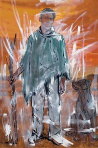Titus Kaphar Savage Escape (H.M.S. Savage 1781), 2025. Oil on linen, 84 ⅛ × 56 inches (213.7 × 142.2 cm) © Titus Kaphar. Photo: Chris Gardner
