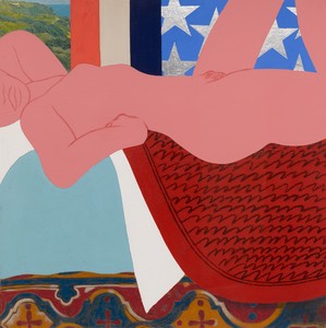 Tom Wesselmann Great American Nude #1, 1961. Mixed media and collage on board, 48 ¾ × 48 ½ inches (123.8 × 123.2 cm) © The Estate of Tom Wesselmann/Licensed by ARS/VAGA, New York. Photo: Owen Conway