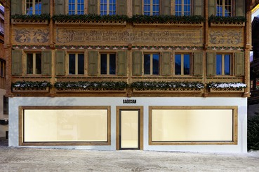 A photograph of the outside of the Gagosian location Gstaad