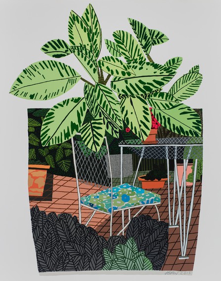 Jonas Wood,&nbsp;Landscape Pot with Flower Chair, 2016