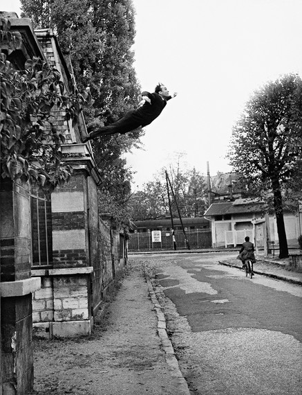 Yves Klein,&nbsp;Leap into the Void, October 1960. Taken at 5 rue Gentil-Bernard, Fontenay-aux-Roses, France. Artistic action by Yves Klein, collaboration Harry Shunk and Janos Kender. Artwork © Yves Klein Estate/ADAGP, Paris, 2017 and&nbsp;© J. Paul Getty Trust. The Getty Research Institute, Los Angeles