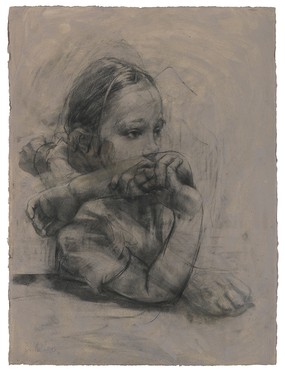 Jenny Saville, Study of Arms II (after the Titian drawing), 2015 © Jenny Saville. Collection of the Ashmolean Museum, photo by Mike Bruce