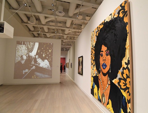 Installation view, Posing Modernity: The Black Model from Manet and Matisse to Today, Wallach Art Gallery, Columbia University, New York, October 24, 2018–February 10, 2019. Artwork (left) © Ellen Gallagher. Photo: Eileen Barroso