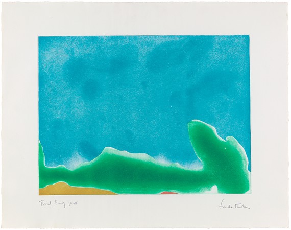 Helen Frankenthaler, Yellow Span,&nbsp;1968, trial proof 6 © 2018 Helen Frankenthaler Foundation, Inc./Artists Rights Society (ARS), New York/Universal Limited Art Editions (ULAE), West Islip, New York