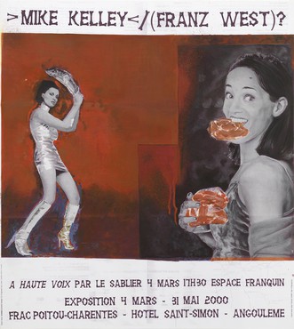 Mike Kelley and Franz West’s poster design for performance of To Be Read Aloud (À haute voix) (1999). Artwork © Mike Kelley Foundation for the Arts. All rights reserved/Licensed by VAGA at Artists Rights Society (ARS), New York; and © Archiv Franz West