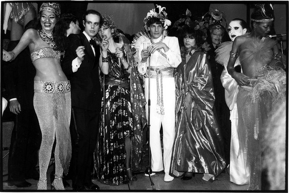 Jean Pigozzi, Kiraht Rosier, Frédéric Mitterand, Loulou de la Falaise, and Marie Hélène de Rothschild and friends, Le Palace Nightclub, Paris, France, 1978, 1978 © Jean Pigozzi