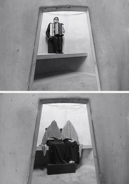 Aníbal González (top), Marisol Montiel andAna Luisa Montiel (bottom), An Occupation of Loss,&nbsp;Park Avenue Armory, New York, 2016. Photos&nbsp;© Taryn Simon&nbsp;