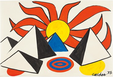Alexander Calder, Composition (Pyramids and Sun on Target), 1973 © 2018 Calder Foundation, New York/Artists Rights Society (ARS), New York