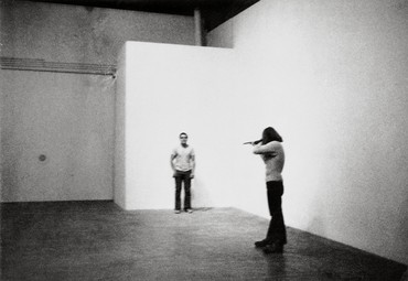 Chris Burden, Shoot, 1971 © 2019 Chris Burden/Licensed by the Chris Burden Estate and Artists Rights Society (ARS), New York. Photo: Barbara T. Smith
