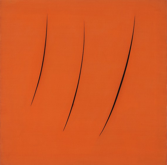 Lucio Fontana, Spatial Concept, Expectations, 1959 © 2019 Fondazione Lucio Fontana/Artists Rights Society (ARS), New York/SIAE, Rome