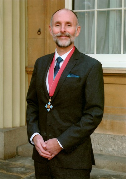 Glenn Brown at his CBE investiture ceremony, 2019
