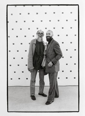 Emilio Vedova and Georg Baselitz at documenta 7, Kassel, Germany, 1982. Photo: Benjamin Katz