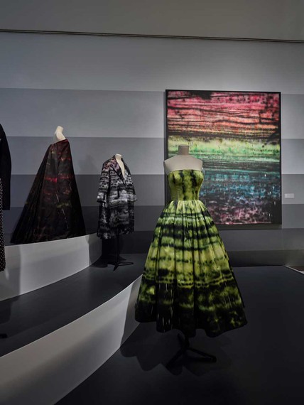 Installation view, Dior: From Paris to the World, Dallas Museum of Art, May 19–October 27, 2019. Artwork © Sterling Ruby. Photo: courtesy Dallas Museum of Art