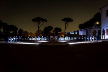 Piero Golia’s performance of Roman Trilogy at Académie de France à Roma - Villa Medicis, Rome, 2016. Artwork © Piero Golia. Photo: Sebastiano Luciano