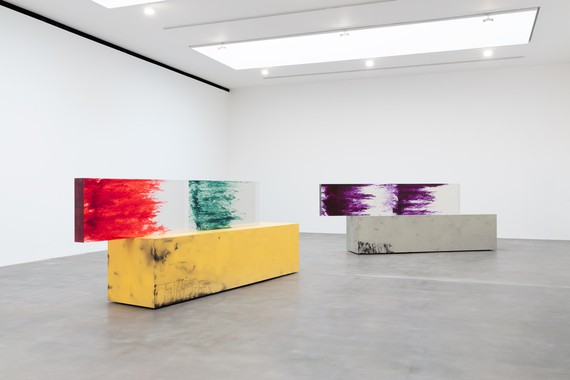 Installation view, Sterling Ruby: ACTS + TABLE, Gagosian, Britannia Street, London, October 2–December 14, 2019. Artwork © Sterling Ruby. Photo: Lucy Dawkins