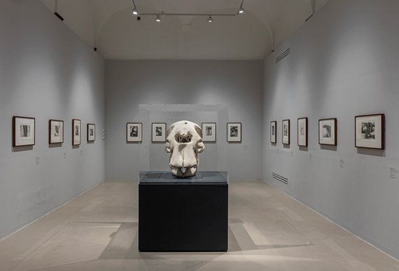 Installation view, Henry Moore: Il Disegno dello scultore, Museo Novecento, Florence, Italy, January 18–August 22, 2021. Artwork: Reproduced by permission of the Henry Moore Foundation. Photo: Serge Domingie