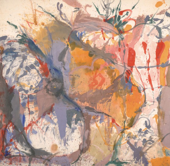 Helen Frankenthaler, Before the Caves, 1958, University of California, Berkeley Art Museum and Pacific Film Archive © 2021 Helen Frankenthaler Foundation, Inc./Artists Rights Society (ARS), New York. Photo: Sibila Savage