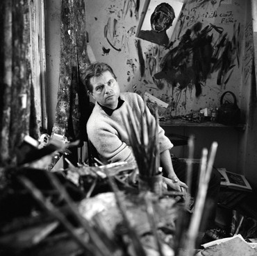 Francis Bacon in his studio in Battersea, London, 1960. Photo: © The Cecil Beaton Studio Archive at Sotheby’s