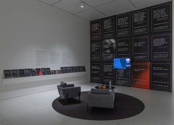 Rick Lowe, Black Wall Street Journey, 2018–, installation view, Smart Museum of Art, University of Chicago, 2021 © Rick Lowe Studio. Photo: Michael Tropea