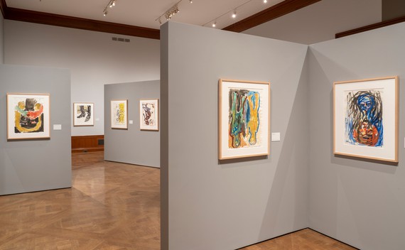 Installation view, Georg Baselitz: Six Decades of Drawings, Morgan Library &amp; Museum, New York, October 21, 2022–February 5, 2023. Artwork © Georg Baselitz 2023. Photo: Janny Chiu