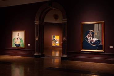 Installation view, Francis Bacon: Man and Beast, Royal Academy of Arts, London, January 29–April 17, 2022. Artwork © The Estate of Francis Bacon. All rights reserved. DACS 2022. Photo: © Royal Academy of Arts, London/David Parry