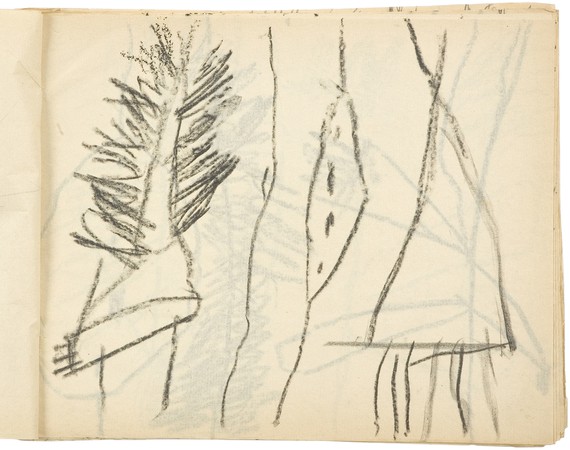 Cy Twombly, Untitled (North African Sketchbook), 1953 (page II) © Cy Twombly Foundation