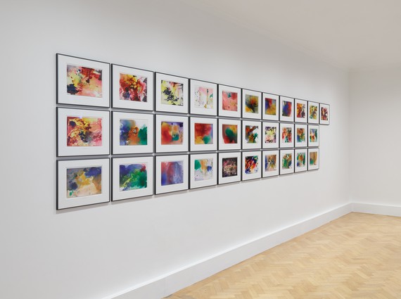 Gerhard Richter’s &nbsp;&gt;&gt; mood &lt;&lt;&nbsp;(2022) installed at Gagosian Shop, London, January 10–March 4, 2023. Artwork © Gerhard Richter 2022. Photo: Prudence Cuming Associates Ltd