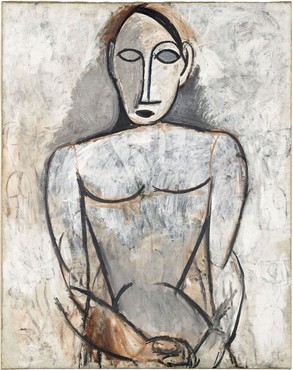 Pablo Picasso, Femme aux mains jointes (étude pour Les Demoiselles d’Avignon), 1907, Musée national Picasso–Paris © Succession Picasso 2023. Photo: © RMN-Grand Palais (Musée national Picasso–Paris)/Mathieu Rabeau