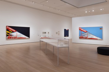 Installation view, ED RUSCHA / NOW THEN,&nbsp;Museum of Modern Art, New York, September 10, 2023–January 13, 2024. Artwork © Ed Ruscha. Photo: Jonathan Dorado
