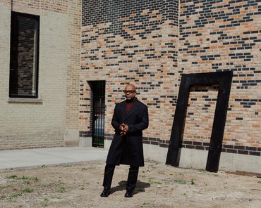 Theaster Gates at his studio in Chicago, 2020. Photo: Lyndon French